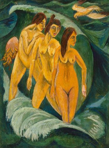 Ernst Ludwig Kirchner Three Bathers France oil painting art
